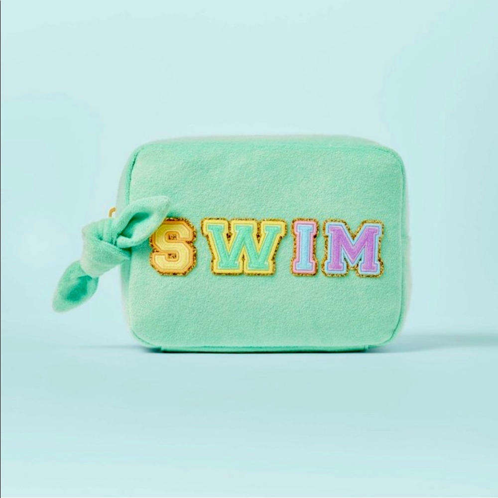 🩱Stoney Clover Lane x Target Green Terry Cloth SWIM Large Pouch🩱